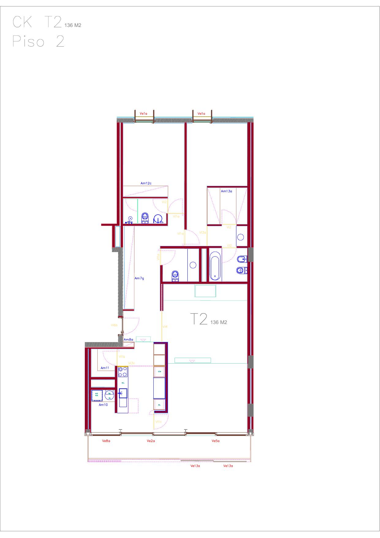 Planta da fração CK (T2, 2º DTO)