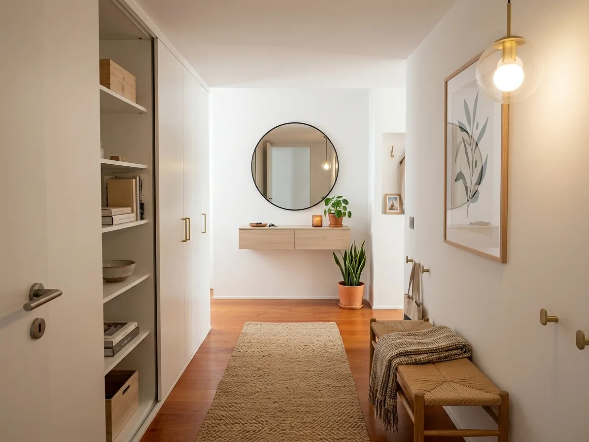Entrance hall with carefully chosen finishes