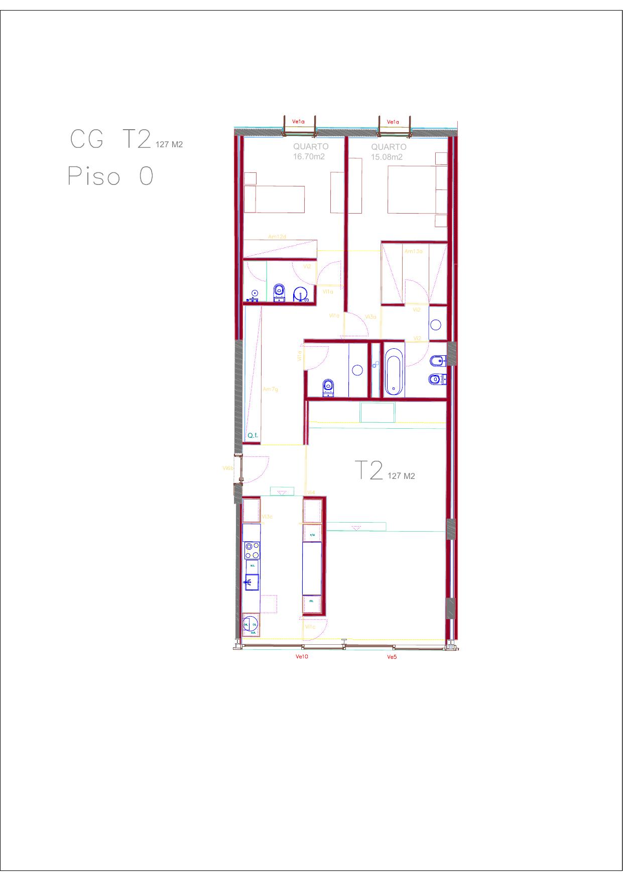 Planta da fração CG (T2, R/C DTO)